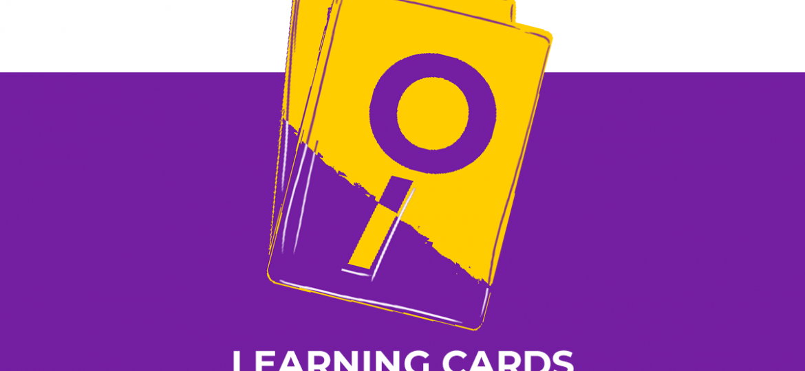 image of a cards deck with the logo of FOCUS learning, and the label LEARNING CARDS